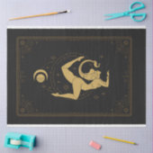 Papier Mousseline Scorpio Zodiac Tarot Horoscope Noir et Or (Artisanat)