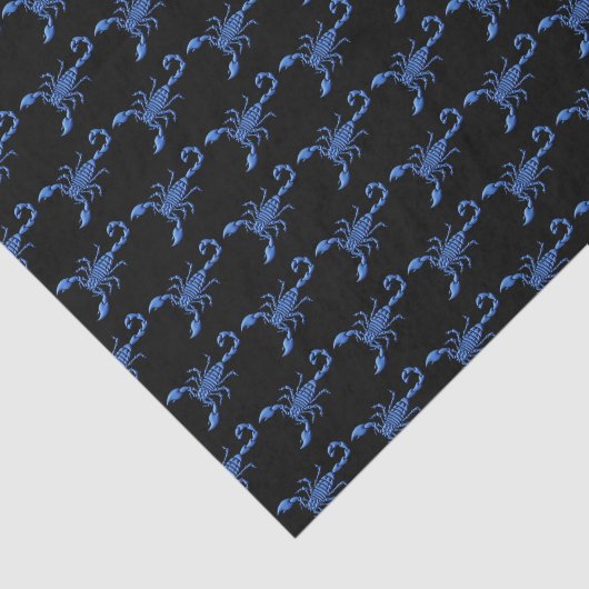 Papier Mousseline Scorpion bleu (Détail)