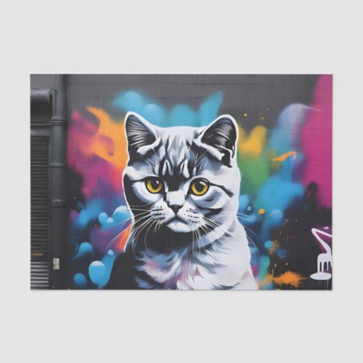Papier Mousseline Scottish Fold Art Vibrant (Recto)