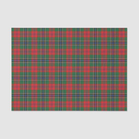 Papier Mousseline Scottish Gifts Clan MacLean Red Tartan