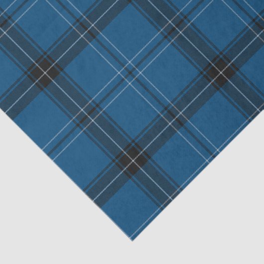 Papier Mousseline Scottish Ramsay Blue Tartan (Détail)