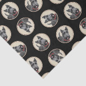 Papier Mousseline Scottish Terrier Peinture Black Original Chien Art (Détail)