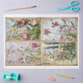 Papier Mousseline Scrapbook Journal de junk d'artisanat Floral Arriè (Artisanat)