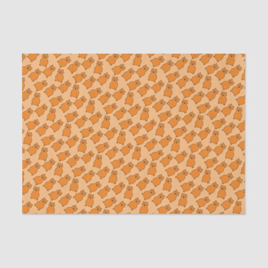 Papier Mousseline Scrapbooking et Découpage avec Chouettes d'octobre (Recto)