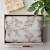 Papier Mousseline Scrappante rose Floral Series Design 6 (Cadeau)