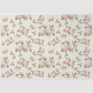 Papier Mousseline Scrappante rose Floral Series Design 6