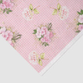 Papier Mousseline Scrappante rose Floral Series Design 7 (Détail)