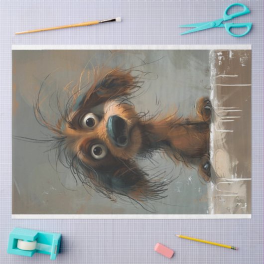 Papier Mousseline Scrappy Dachshund Dog Decoupage (Artisanat)