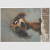 Papier Mousseline Scrappy Dachshund Dog Decoupage (Recto)