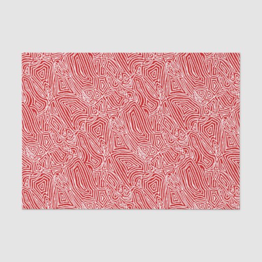 Papier Mousseline Scribbleempreintes rouges (Recto)