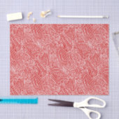 Papier Mousseline Scribbleempreintes rouges (Artisanat)