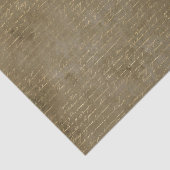 Papier Mousseline Script Brown vintage et Gold (Détail)