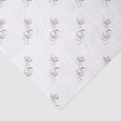 Papier Mousseline Script classique tourbillonnant Mr & Mrs Parchment (Détail)