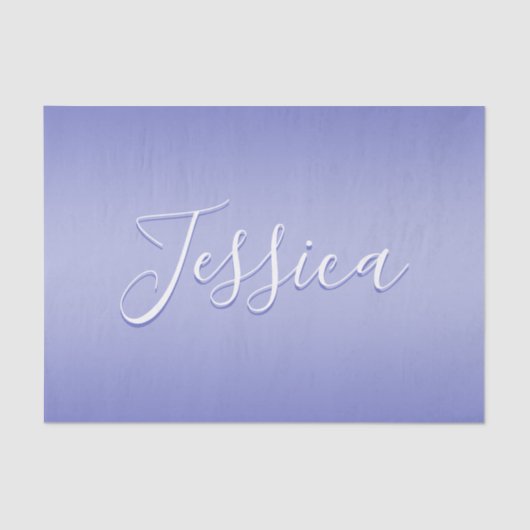 Papier Mousseline Script cursif modifiable | Violet blanc et violet (Recto)