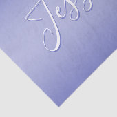 Papier Mousseline Script cursif modifiable | Violet blanc et violet (Détail)
