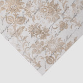 Papier Mousseline Script Damask Or antique (Détail)