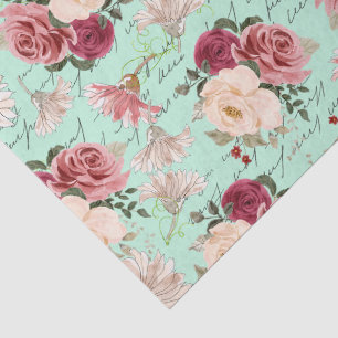 Papier Mousseline Script de découpage rose Rose de Dahlia