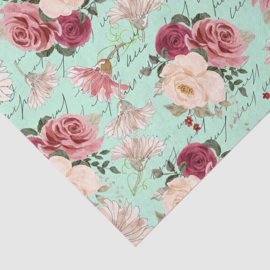 Papier Mousseline Script de découpage rose Rose de Dahlia (Détail)