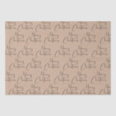 Papier Mousseline Script de Noël rustique Kraft (Recto)