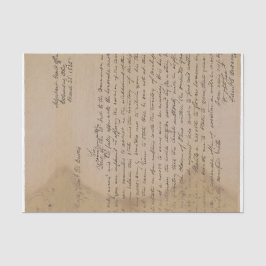 Papier Mousseline Script d'écriture manuscrite vintage (Recto)