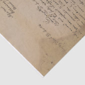 Papier Mousseline Script d'écriture manuscrite vintage (Détail)