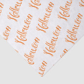 Papier Mousseline Script d'Halloween à main orange (Détail)
