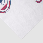 Papier Mousseline Script Drapeau America 250 Semiquincentenaire (Détail)