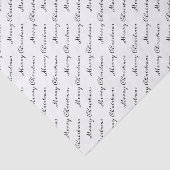 Papier Mousseline Script élégant noir et blanc Joyeux Noël (Détail)