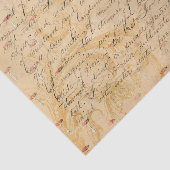 Papier Mousseline Script et recette de champignons vintages (Détail)