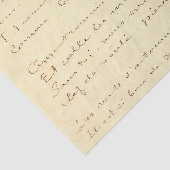 Papier Mousseline Script français manuscrit (Détail)