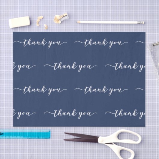 Papier Mousseline Script manuscrit Merci (Artisanat)