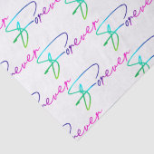 Papier Mousseline Script mariage Rainbow Forever (Détail)