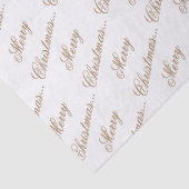 Papier Mousseline Script or blanc "Joyeux Noël" (Détail)