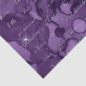 Papier Mousseline Script sur la page de découpage violet Abstrait (Détail)