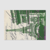 Papier Mousseline scripts français Paris eiffel tour arc de triomphe (Recto)