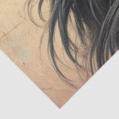 Papier Mousseline Scripture & Elegant Floral Shetland Pony (Détail)