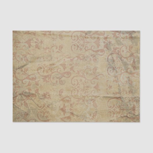 Papier Mousseline Scrolls et fleurs de style victorien (Recto)