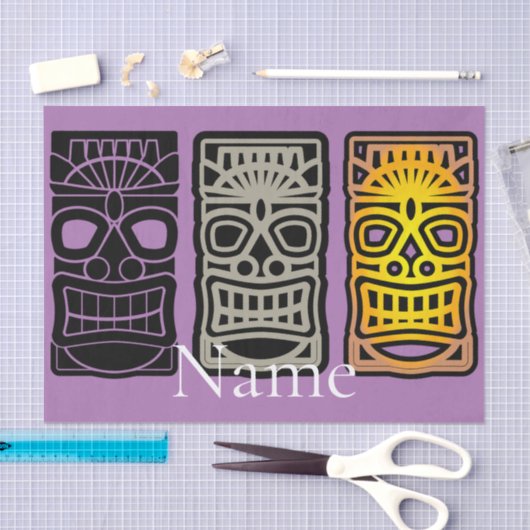 Papier Mousseline Sculptures Triple Tiki Thunder_Cove (Artisanat)