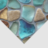 Papier Mousseline Sea Glass Pattern Decoupage (Détail)