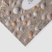 Papier Mousseline Sea shells at the summer beach photo (Détail)