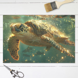 Papier Mousseline Sea Turtle Seaside Chic Decoupage