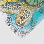 Papier Mousseline Sea Turtle Watercolor (Détail)