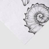 Papier Mousseline Seahorse Ink Black and White (Détail)