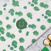 Papier Mousseline Seamless Lucky Four-Leaf Clover Pattern