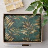 Papier Mousseline Seamless pattern with golden ferns (Cadeau)