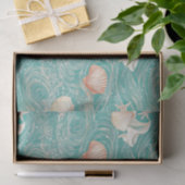 Papier Mousseline Seashells and Ocean Waves Pattern (10) (Cadeau)