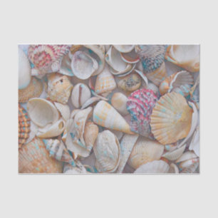 Papier Mousseline Seashells Ocean Beach Mosaic Art Decoupage