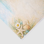 Papier Mousseline Seaside Beach Shell & Starfish Frame FE9 Decoupage (Détail)