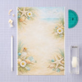 Papier Mousseline Seaside Beach Shell & Starfish Frame FE9 Decoupage (Artisanat)