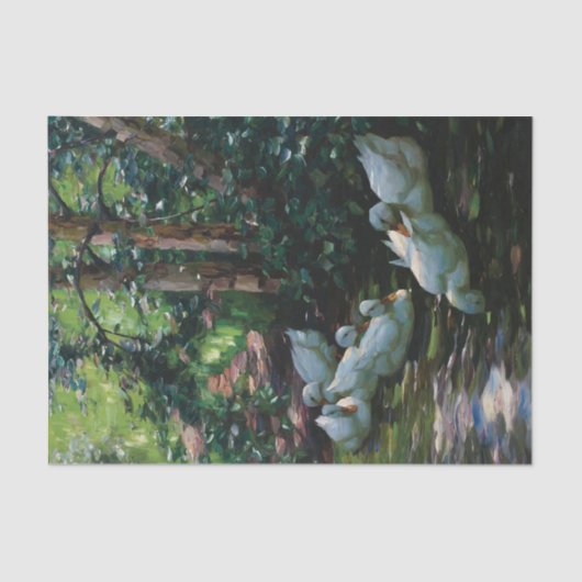 Papier Mousseline Sechs Enten à Wasser par Alexander Koester (Recto)